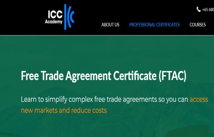 Free Trade Agreement Certificate (FTAC)